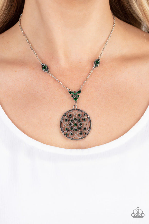Timeless Traveler Green ~ Paparazzi Necklace - Glitzygals5dollarbling Paparazzi Boutique 