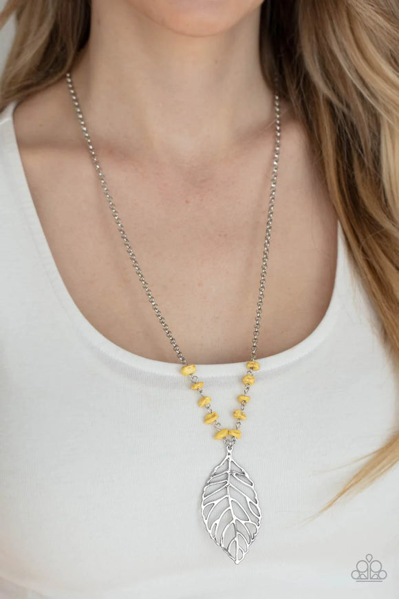 Roaming The River Yellow ~ Paparazzi Necklace - Glitzygals5dollarbling Paparazzi Boutique 