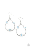 Lotus Ice - blue - Paparazzi earrings - Glitzygals5dollarbling Paparazzi Boutique 