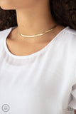 Serpentine Sheen Gold – Paparazzi Choker Necklace - Glitzygals5dollarbling Paparazzi Boutique 