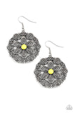 Paparazzi Groove Grove Yellow Earrings - Glitzygals5dollarbling Paparazzi Boutique 