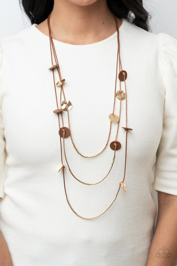Alluring Luxe Brown ~ Paparazzi Necklace - Glitzygals5dollarbling Paparazzi Boutique 