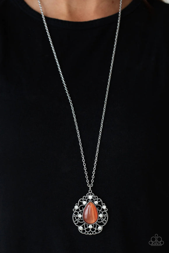 Bewitched Beam Orange ~ Paparazzi Necklace - Glitzygals5dollarbling Paparazzi Boutique 
