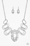 Paparazzi Empress Impressions - Silver - Hammered Rings - Necklace and matching Earrings - Glitzygals5dollarbling Paparazzi Boutique 
