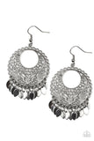 Paparazzi Far Off Horizons Black Gunmetal Earrings - Glitzygals5dollarbling Paparazzi Boutique 