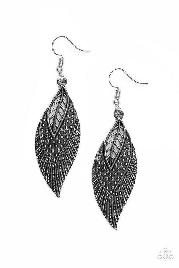 Paparazzi Wind Wanderer Silver Earrings - Glitzygals5dollarbling Paparazzi Boutique 