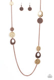 Paparazzi Gallery Guru - Copper - Necklace & Earrings - Glitzygals5dollarbling Paparazzi Boutique 
