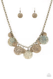 Paparazzi Treasure HUNTRESS Brass Necklace - Glitzygals5dollarbling Paparazzi Boutique 
