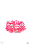 Paparazzi Oceanside Bliss - Pink Bracelet - Trend Blend Fashion Fix August 2021 - Glitzygals5dollarbling Paparazzi Boutique 