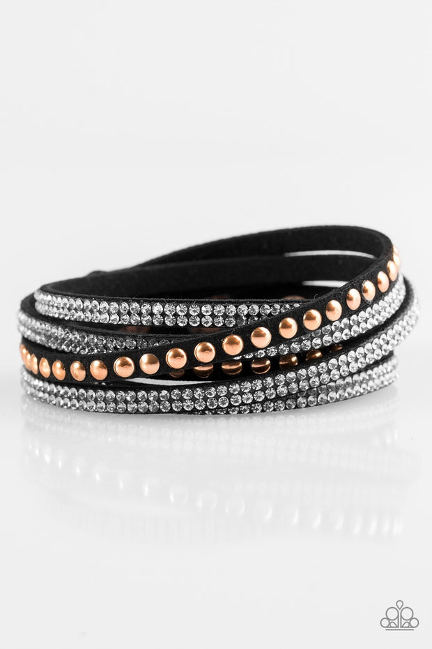 Paparazzi I BOLD You So! Black Urban Bracelet - Glitzygals5dollarbling Paparazzi Boutique 