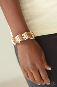 Weave High and Dry Brown Urban Bracelet - Glitzygals5dollarbling Paparazzi Boutique 