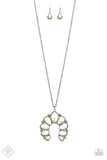 Paparazzi Stone Monument White Necklace Brass Exclusive Fashion Fix - Glitzygals5dollarbling Paparazzi Boutique 