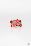 Floral Crowns - red - Paparazzi ring Flowers - Glitzygals5dollarbling Paparazzi Boutique 