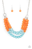 Paparazzi Summer Ice - Orange Necklace - Glitzygals5dollarbling Paparazzi Boutique 