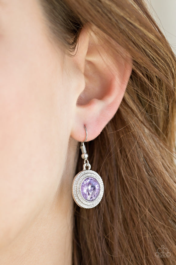 Beginners Luxe Purple Earring Paparazzi Earrings - Glitzygals5dollarbling Paparazzi Boutique 