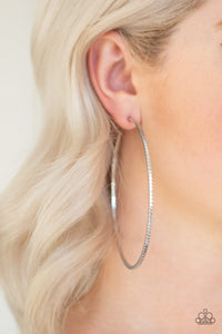 Paparazzi Shimmer Maker Silver Hoop Earring - Glitzygals5dollarbling Paparazzi Boutique 