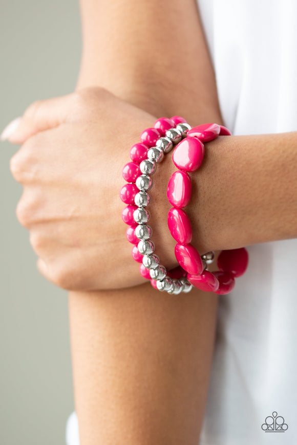 Paparazzi “Color Venture” Pink Bracelet - Glitzygals5dollarbling Paparazzi Boutique 