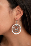 Paparazzi Out Of Control Shimmer Silver - Hammered Hoop Earrings - Fashion Fix Exclusive December 2019 - Glitzygals5dollarbling Paparazzi Boutique 