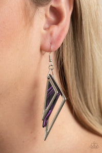 Evolutionary Edge - purple - Paparazzi earrings - Glitzygals5dollarbling Paparazzi Boutique 