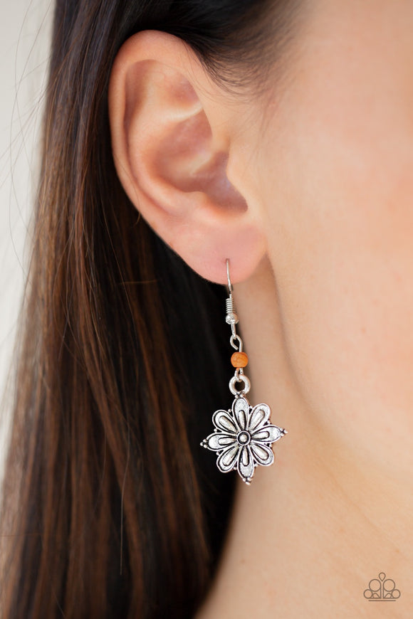 Paparazzi Cactus Blossom Orange Earrings - Glitzygals5dollarbling Paparazzi Boutique 