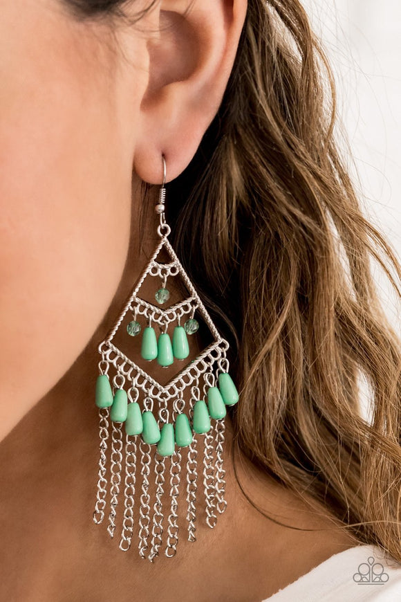 Paparazzi Trending Transcendence - Green Summer Party Pack 2020 Exclusive Earrings - Glitzygals5dollarbling Paparazzi Boutique 