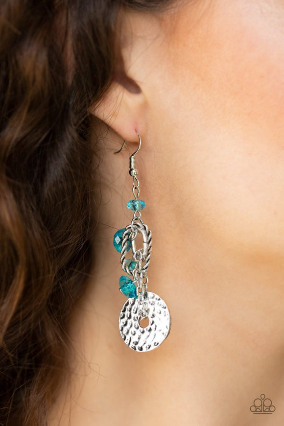 Seaside Catch - blue - Paparazzi earrings - Glitzygals5dollarbling Paparazzi Boutique 