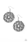 Grove Groove - white - Paparazzi earrings - Glitzygals5dollarbling Paparazzi Boutique 