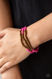Paparazzi Woodland Wanderer Pink Bracelet - Glitzygals5dollarbling Paparazzi Boutique 