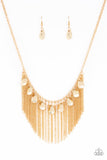 Bragging Rights - gold - Paparazzi necklace - Glitzygals5dollarbling Paparazzi Boutique 