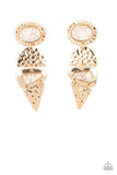 Paparazzi Earthy Extravagance - Gold - Earrings - Glitzygals5dollarbling Paparazzi Boutique 