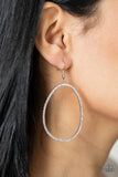 OVAL-ruled! - white - Paparazzi earrings - Glitzygals5dollarbling Paparazzi Boutique 
