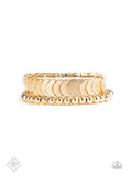 Paparazzi Layer It On Me - Gold Fashion Fix Exclusive Bracelet - Glitzygals5dollarbling Paparazzi Boutique 