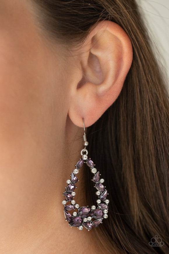 Paparazzi To BEDAZZLE, Or Not To BEDAZZLE - Purple Earrings - Glitzygals5dollarbling Paparazzi Boutique 