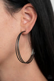 Rimmed Radiance - black - Paparazzi earrings - Glitzygals5dollarbling Paparazzi Boutique 