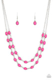 Sahara Safari - pink - Paparazzi necklace - Glitzygals5dollarbling Paparazzi Boutique 