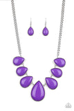 Drop Zone Purple – Paparazzi Necklace - Glitzygals5dollarbling Paparazzi Boutique 