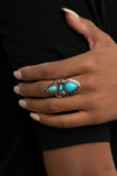 In a BADLANDS Mood - blue - Paparazzi ring - Glitzygals5dollarbling Paparazzi Boutique 