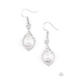 Westminster Waltz White Earrings - Glitzygals5dollarbling Paparazzi Boutique 