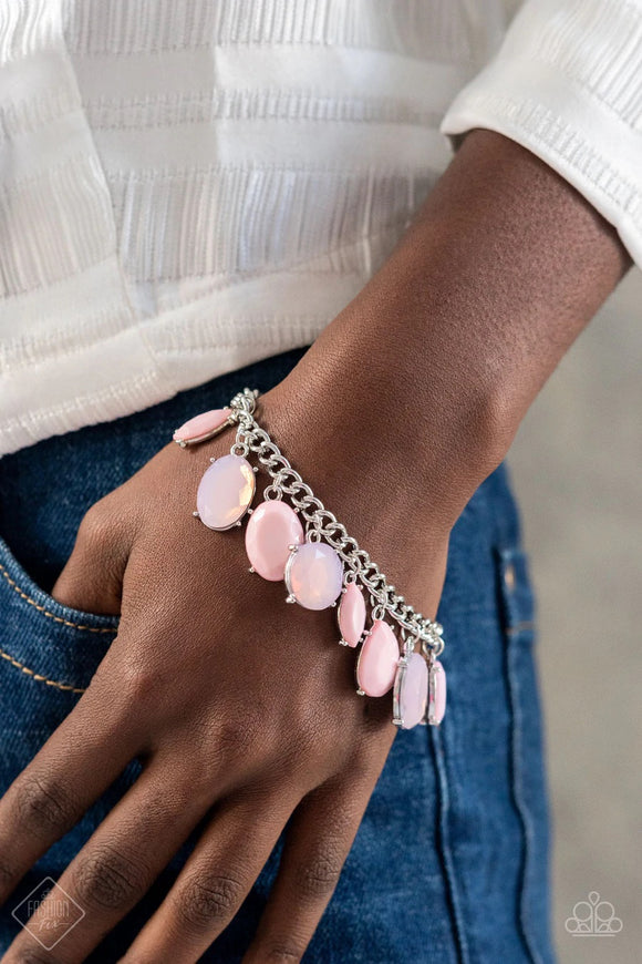 Paparazzi Bracelets - Serendipitous Shimmer - Pink - Fashion Fix - February 2022 - Glitzygals5dollarbling Paparazzi Boutique 