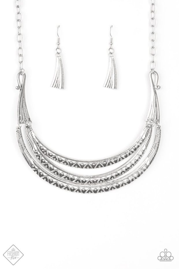 Primal Princess Silver Necklace - Glitzygals5dollarbling Paparazzi Boutique 