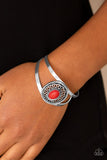 Paparazzi Deep In The TUMBLEWEEDS - Red Stone - Silver Cuff Bracelet - Glitzygals5dollarbling Paparazzi Boutique 