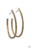 Globetrotting Glitter - Brass Paparazzi Earrings - Glitzygals5dollarbling Paparazzi Boutique 