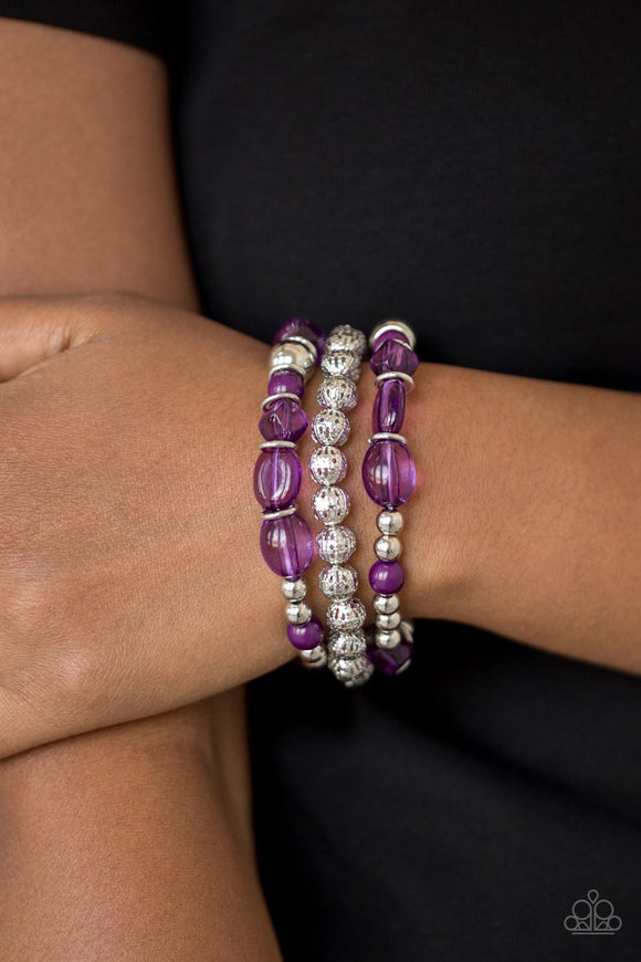 Paparazzi “Malibu Marina” Purple Bracelet - Glitzygals5dollarbling Paparazzi Boutique 