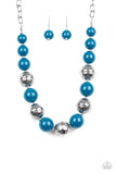Paparazzi Floral Fusion - Blue - Necklace & Earrings - Glitzygals5dollarbling Paparazzi Boutique 