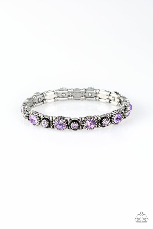Paparazzi Heavy On The Sparkle - Purple Rhinestones - Stretchy Glamorous Bracelet - Glitzygals5dollarbling Paparazzi Boutique 
