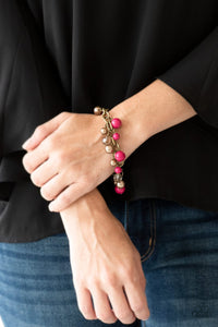Paparazzi Grit and Glamour - Pink - Bracelet - Glitzygals5dollarbling Paparazzi Boutique 