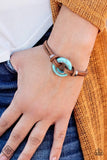 Paparazzi Sahara Springs - Blue - Turquoise Stone Ring - Brown Suede - Bracelet - Fashion Fix Exclusive November 2019 - Glitzygals5dollarbling Paparazzi Boutique 