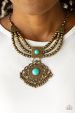 Paparazzi Santa Fe Solstice - Brass Necklace - Glitzygals5dollarbling Paparazzi Boutique 