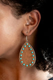 Rustic Refuge - blue - Paparazzi earrings - Glitzygals5dollarbling Paparazzi Boutique 