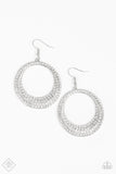 Very Victorious White Earrings Fashion Fix - Glitzygals5dollarbling Paparazzi Boutique 